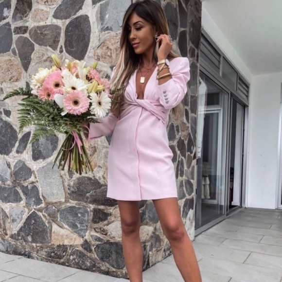 Zara Draped Blazer Jacket Dress - Picture 9 of 16